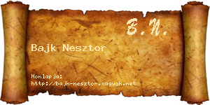 Bajk Nesztor névjegykártya